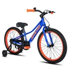 JOYSTAR 20" Kids Mountain Bike with 20 Inch Training Wheels, Blue
