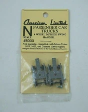 American Limited Models 8000 N Passenger Car Trucks 4 Wheel Outside Swing Hanger