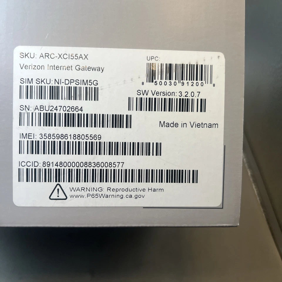 Verizon Internet Gateway Wifi 6 Router/Modem ARC-XCI55AX New 2022 Model - Image 2 of 4