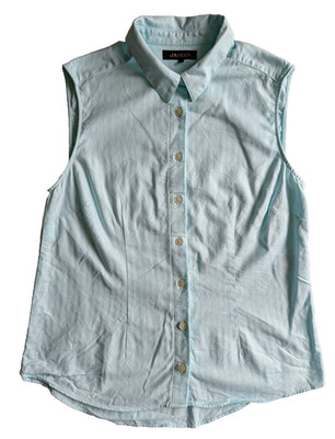 Jaeger women's sleeveless cotton shirt in mint green - VGC - size 12