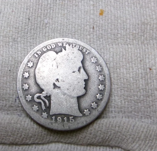 1915 P SILVER BARBER QUARTER