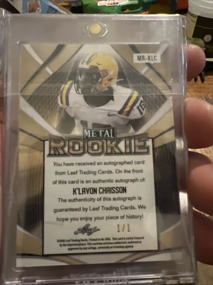 K’lavon Chaisson 2020 Metal Draft Autos Includes 1/1  4/5  2/7  5/10  11/20 4/25 - Image 3 of 4
