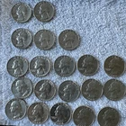 Lot of 20, 90% Silver 1958D-1964D Mixed Washington Quarters Circulated