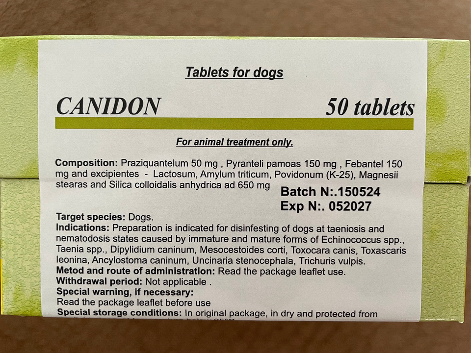 50 Tablets wormer roundworm tapeworm worming tablet for all dog puppy ...