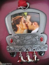 GLORIA DUCHIN FRAME ORNAMENT 2014 JUST MARRIED WEDDING LOVE MARRIAGE NIB