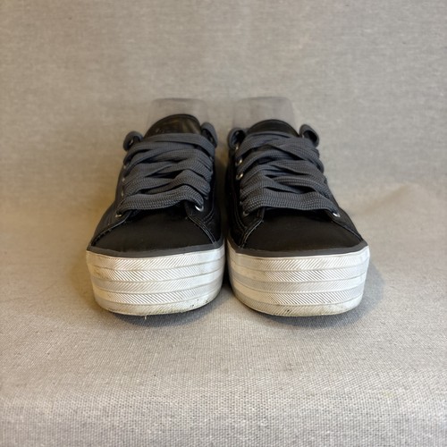 Zapatilla deportiva Keds Triple Kick para mujer de cuero gris con cordones parte superior baja talla 9,5 plataforma - Imagen 9 de 12