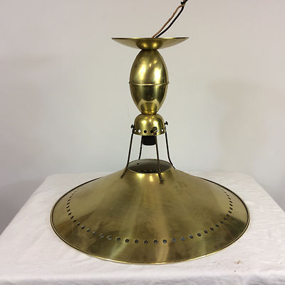 Vintage Mid Century Retro Atomic 50s 60s UFO Saucer Lamp Light