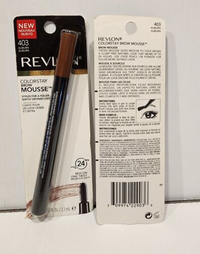Revlon ColorStay Brow Mousse 403 Auburn 24 hour wear Lot of 2 New in Package - Picture 2 of 2