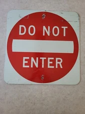 DO NOT ENTER Sign Authentic Retired Caution Highway Road Traffic Street Sign 