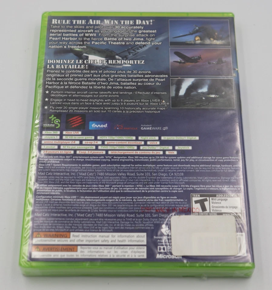 Damage Inc Pacific Squadron WWII Xbox 360 New Sealed (Small Tear) - Image 2 of 4