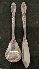 Oneida Northland Butter Sugar Set Serv Carolina Banbury Korea Stainless Flatware