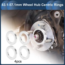 OD 83.1mm to ID 57.1mm Car Wheel Hub Centric Rings Aluminum Alloy 4 Pcs