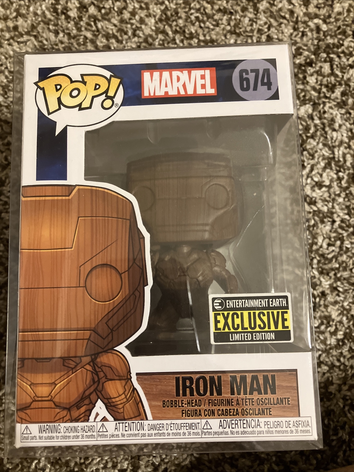 wooden iron man funko pop
