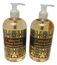 Set of 2 Greenwich Bay ALMOND COCOA BUTTER Hand Soap, 16oz. Each