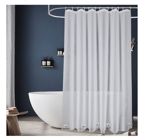 EurCross 96 inch Extra Wide Clear Shower Curtain Liner,Waterproof Heavy Duty PEV - 第 1/3 張圖片