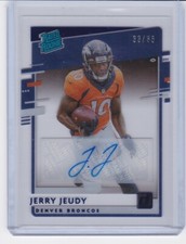 2020 Chronicles JERRY JEUDY Clearly Donruss Rated Rookie RC Auto BLUE SP #33/35