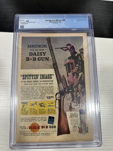 Journey into Mystery #76 CGC 8.0 *Rare Black Circle Variant* OW/W Pages 1962 - Picture 14 of 15