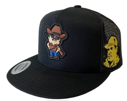 SOMBRERO EL MAYO ZAMBADA EL CHAPO GUZMÁN MALLA NEGRA 2 LOGOTIPOS MÉXICO SNAPBACK - Imagen 3 de 4