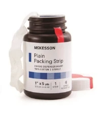 McKesson Packing Strip Cotton 1 Inch X 5 Yard Bottle - 1 Count