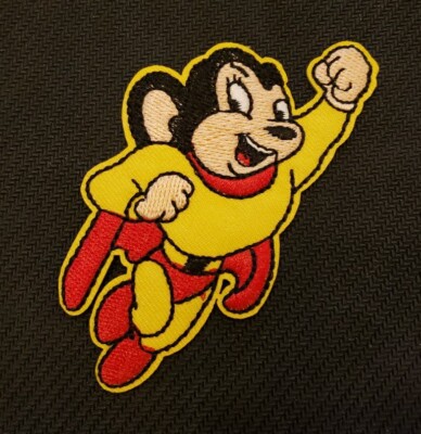 Mighty Mouse Terrytoons Cartoon Character Embroidered Iron On Patch 3.5''x3'' 0138