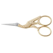 Clauss 12930 3.5" Gold-Line Scissor with Stork Bows