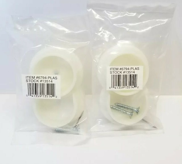 2pk1 3 8 Plastic Closet Rod Pole Dowel Socket Support Bracket