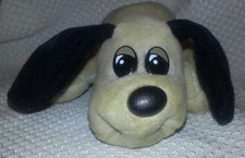 Vintage Pound Puppies Newborn Plush Stuffed Dog 1986 med brown tonka