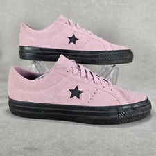 Converse Cons One Star Pro Suede Women Size 9.5 Men 8 Memory Foam Pink Black