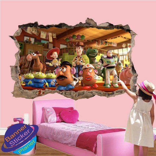 CARTOON CHARACTERS TOY STORY WALL STICKER POSTER ROOM DECOR DECAL MURAL YL9 - Picture 5 of 5