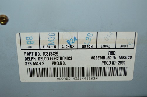 01 02 03 04 05 Pontiac factory CD cassette player radio stereo Delco GM 10318439 - Picture 9 of 11