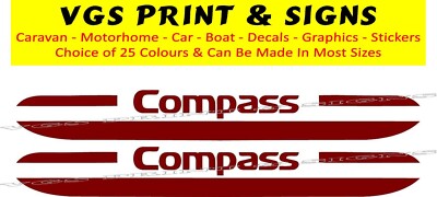 COMPASS WOHNWAGEN/WOHNMOBIL 2 STÜCK KIT AUFKLEBER FARBWAHL #005