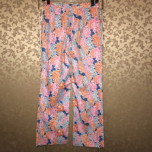 The Lilly Pulitzer Pink Blue Multi-Color Floral VINTAGE Pants Size 2 4 - Picture 3 of 6