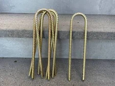 Rebar Stakes - 12" Ground Anchors for Tents, Gardens, Fences - Galvanized Steel