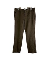 Vintage Y2K Womens 8 Linen Convertible Roll Tab Gauzy Pants Beach Lagenlook