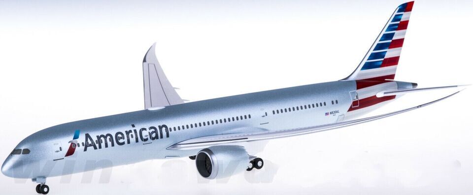 1:200 31CM Hogan American BOEING 787-9 Passenger Plane Solid