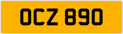 OCZ 890 O 3x3 DATELESS PRIVATE NUMBER PLATE OLLY OWEN OSCAR OLY OL OLIVIA ORLA