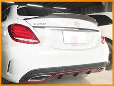 PSM Style Carbon Fiber Trunk Spoiler For 15-17 M-BENZ W205 C250 C300 C350 Sedan