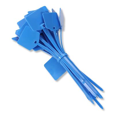 4 in Marker Nylon Cable Ties Plastic Water Proof Tags Self-Locking Written-on...