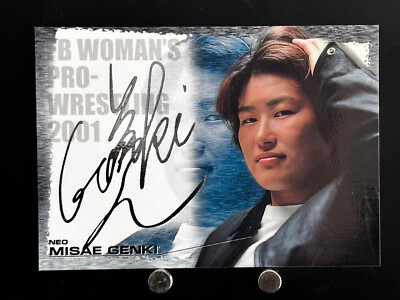 Misae Genki Women's Pro Wrestling Card Auto S025 Japanese 2001 collecarA