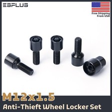 4 Pc Mecedes Stock Wheel Lock M12x1.5 Black 28mm Fit 300420500csl-class