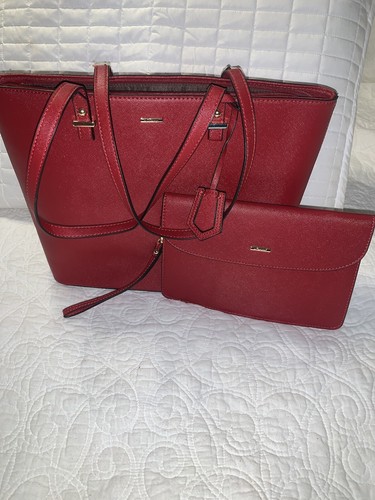 LOVEVOOK Purse Shoulder Bag W/ Detachable Pouch, Women, Red 17.3”x17” NWOT - Picture 8 of 16