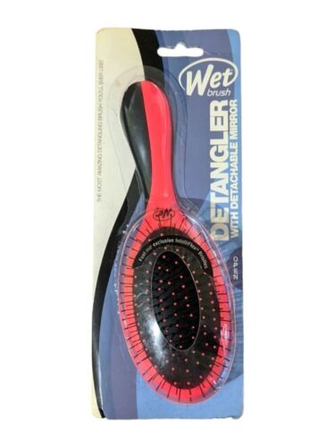 Wet Brush Hairbrush Detangler With Detachable Mirror - Black/Coral - Picture 1 of 4