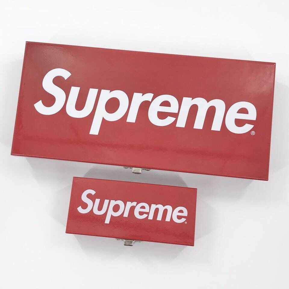 Supreme Metal Storage Boxes SS17 x Size Small Large Tin Skate