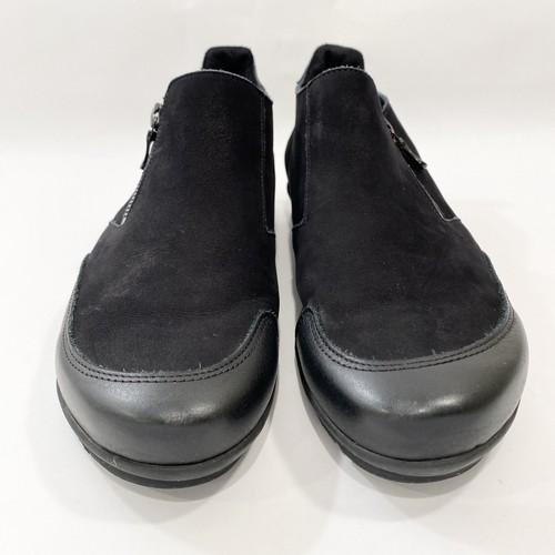 Arche LN France Comfort Loafer EU 40 / US 9 Black Nubuck Side Zip Minimalist - Picture 4 of 20