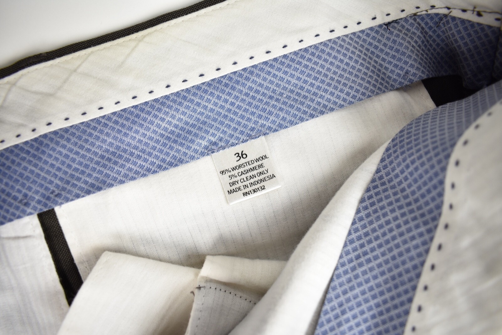 Hart Schaffner Marx Solid Brown Wool/Cashmere Ble… - image 7