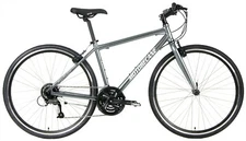 22.5 in Dark Silver 2022 Motobecane Cafe Latte Mens Hybrid Bicycle 24 Speed