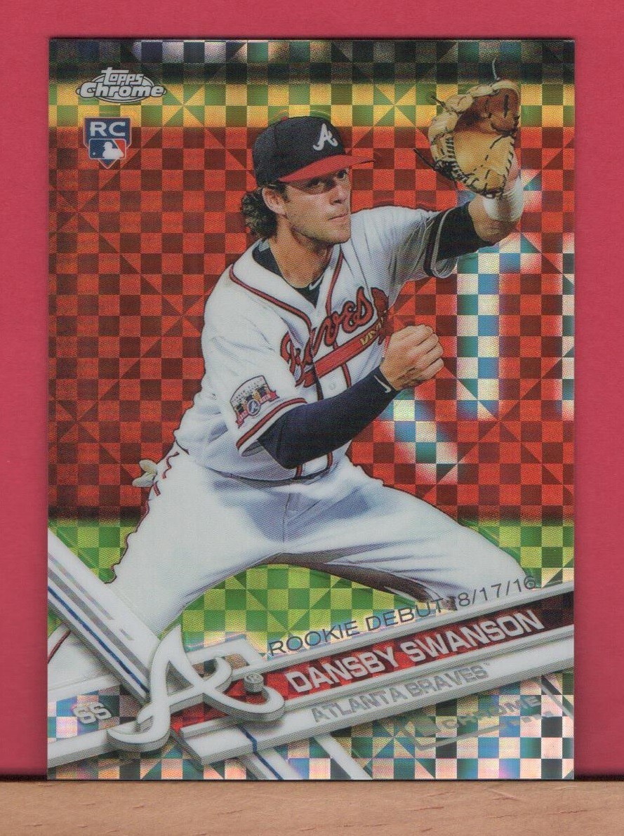 topps chrome DANSBY SWANSON 直筆サインカード DANSBY SWANSON Atlanta Braves Signed 2017 Topps Chrome RC
