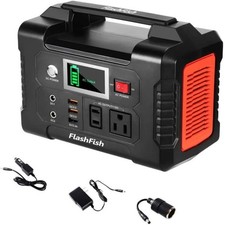 200W Portable Power Station,40800mAh Solar Generator w/110V AC Outlet/2 DC Ports