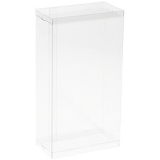 DollSafe Clear Folding Display Box for Large 7-8 inch Dolls, 5"W x 2.5"D x 8.5"H