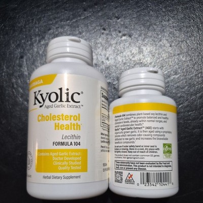 Kyolic Aged Garlic Extract Cholesterol Support 100+200 Caps Odorless Organic 